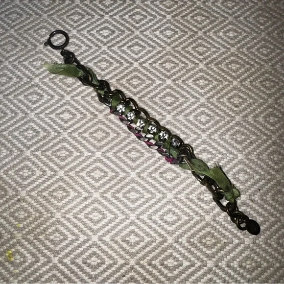 Juicy Couture brass and silver chain bracelet with oversized rhinestone detail - Picture 6 of 6